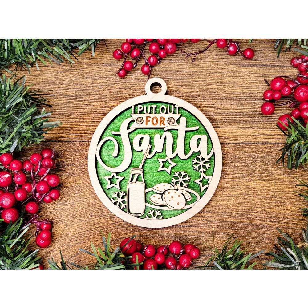 I PUT OUT for Santa Funny Christmas Ornaments Naughty Nice Laser Engraved Gift